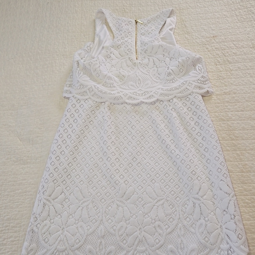 Lilly Pulitzer Stelle Lace Dress Ladied Medium Resort Vacation Summer Event EUC - Picture 7 of 7